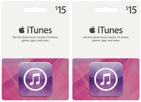 2 15 iTunes Gift Cards
